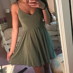 Sage Green Flare Dress